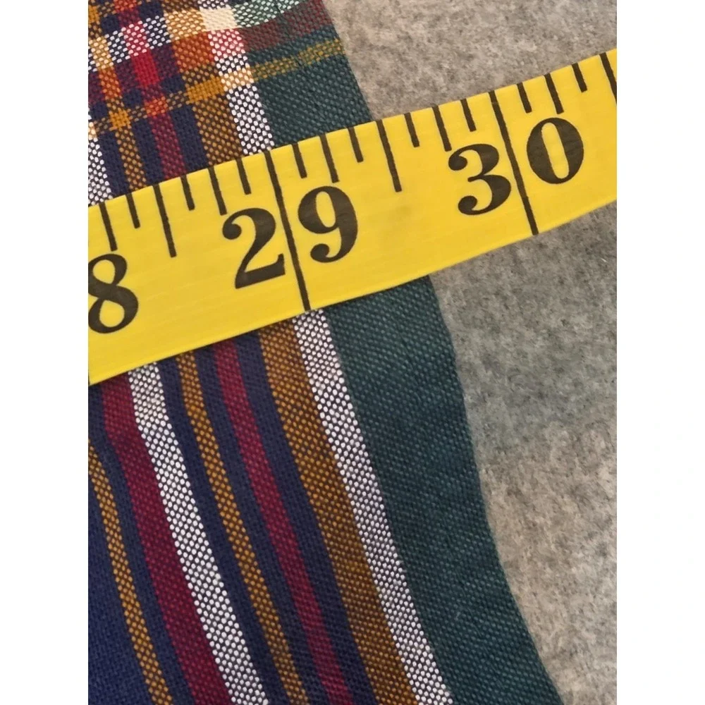 GAP Untucked Shirt Mens L Long Sleeve Blue Green Plaid Oxford Preppy Work Casual